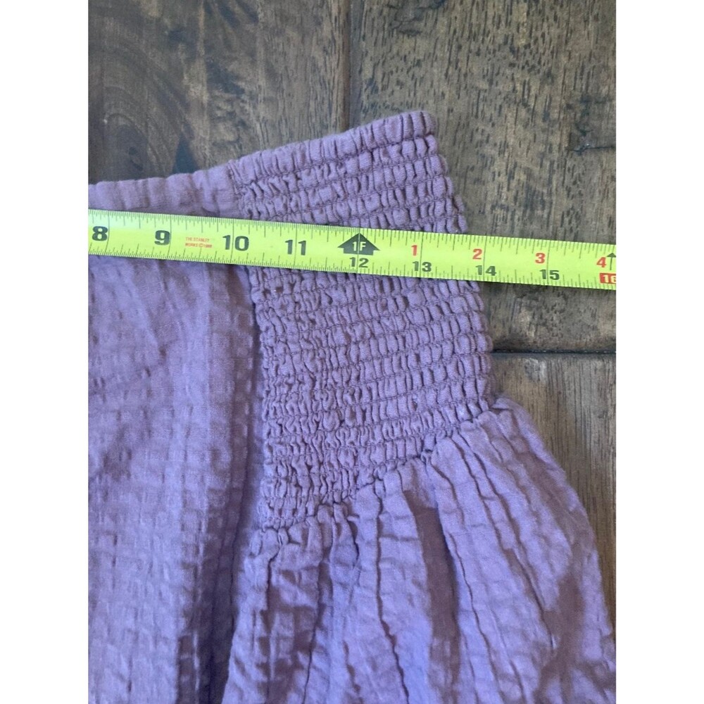 FREE PEOPLE Free-est Drew Pucker Check Skirt Mauve Small Boho Summer - Picture 6 of 7